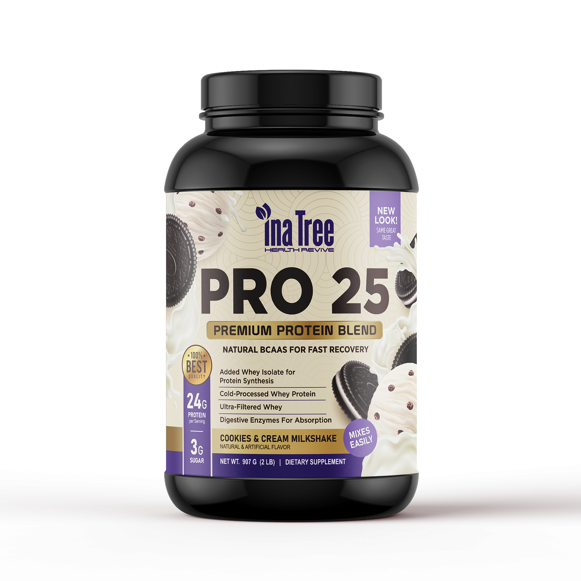 Pro 25 Whey - Cookies & Cream Milkshake